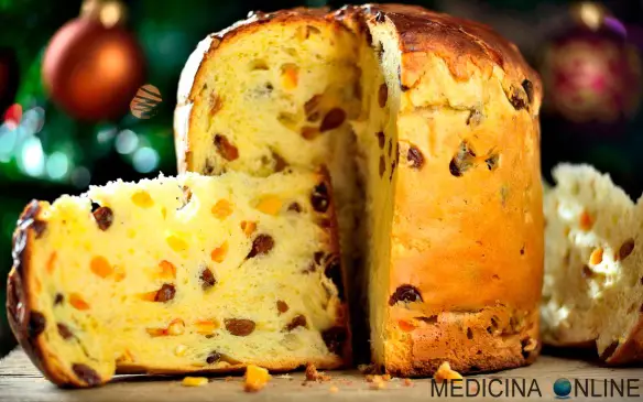 Panettone traditional italian cake.Typical italian food