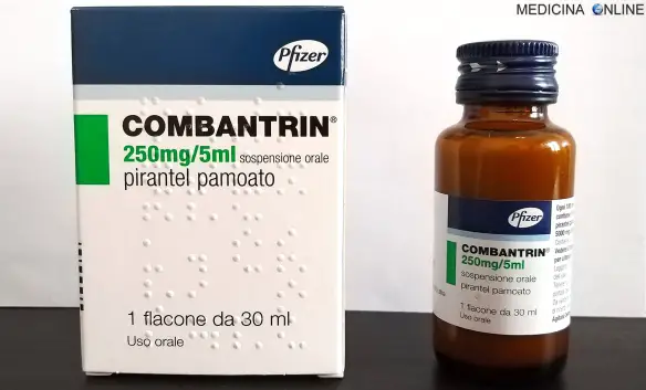 Combantrin pirantel pamoato compresse 250 mg e sospensione orale 250 mg5 ml foglio illustrativo efficace contro vermi parassiti intestinali ossiuri.jpg