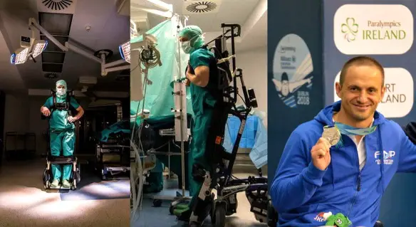 MEDICINA ONLINE Marco Dolfin il chirurgo ortopedico paralizzato che opera grazie ad una speciale carrozzina